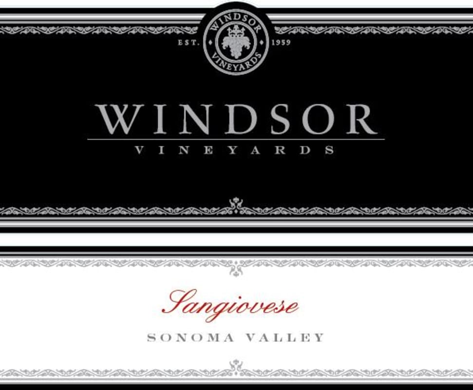 Windsor Platinum Series Sangiovese 2014 Front Label