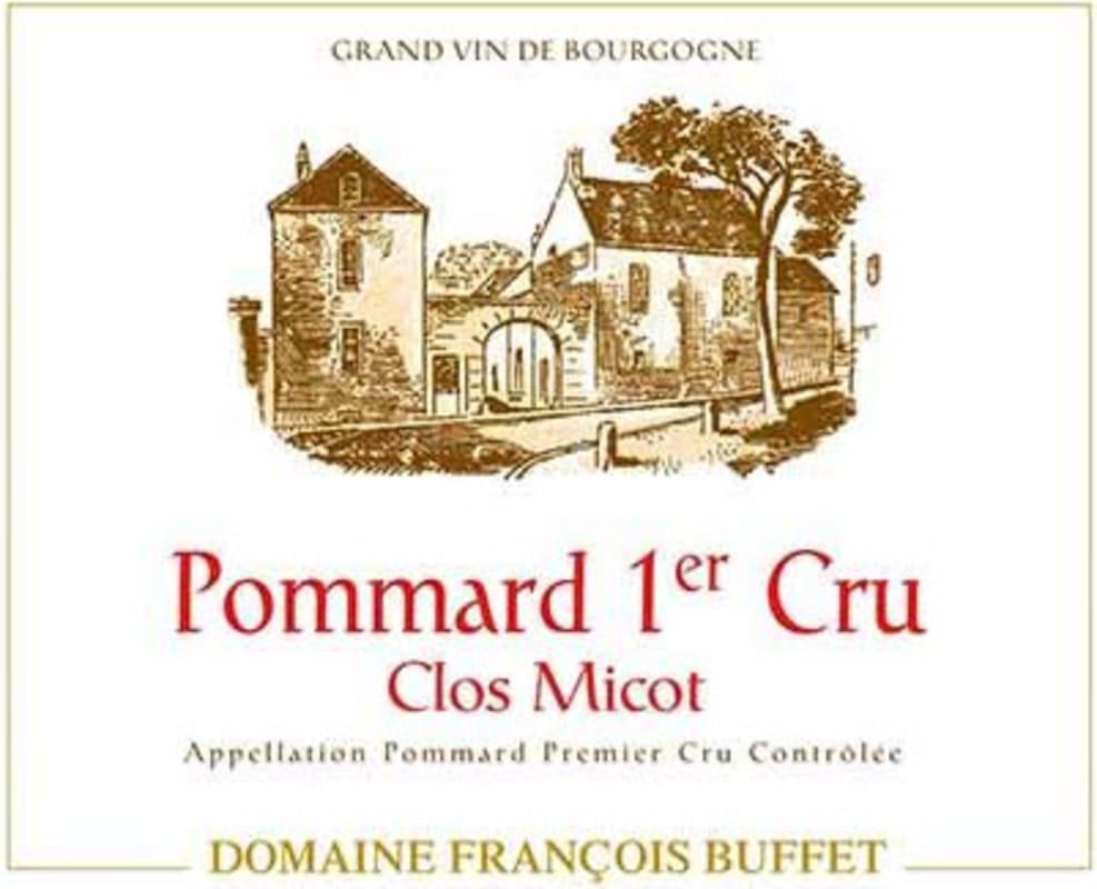Domaine Francois Buffet Pommard Clos Micot Premier Cru 2013 Front Label