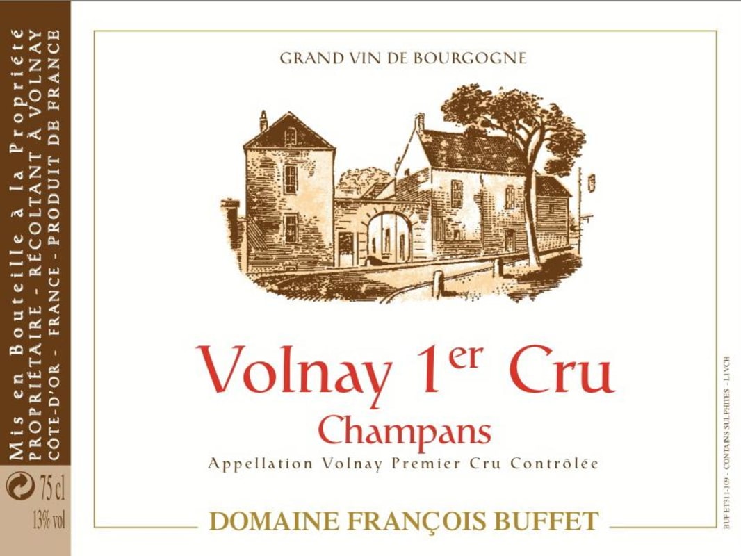 Domaine Francois Buffet Volnay Champans Premier Cru 2012 Front Label