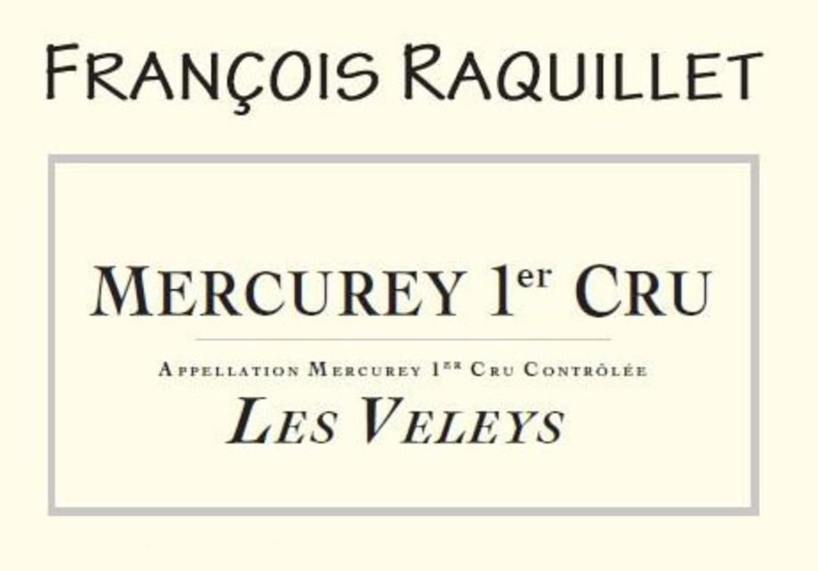 Francois Raquillet Mercurey Les Veleys Premier Cru 2012 Front Label