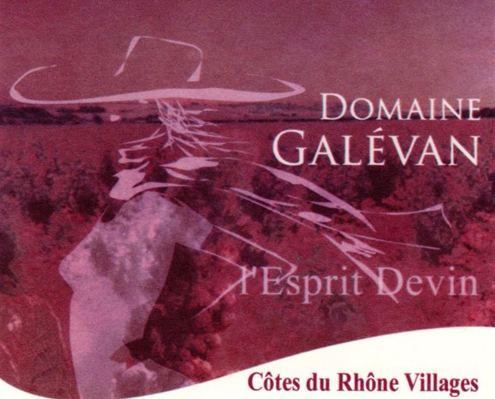Domaine Galevan Cotes du Rhone Villages l'Esprit Devin 2012 Front Label