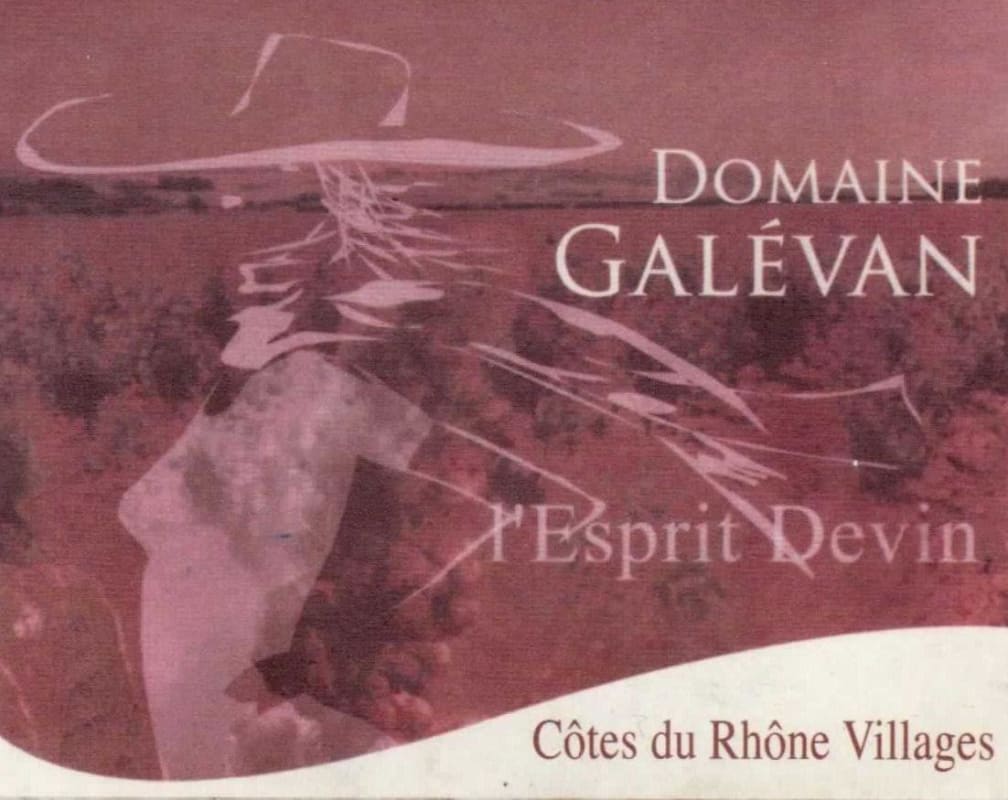 Domaine Galevan Cotes du Rhone Villages l'Esprit Devin 2010 Front Label