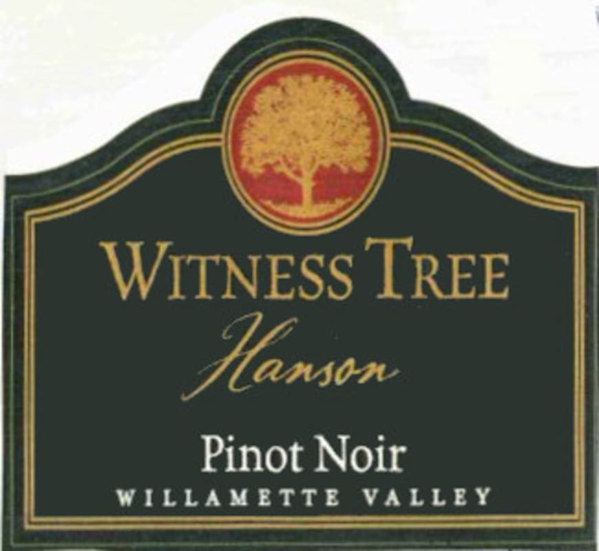Witness Tree Hanson Pinot Noir 2010 Front Label