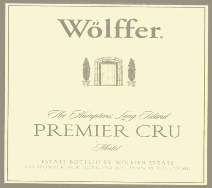 Wolffer Premier Cru Merlot 2002 Front Label