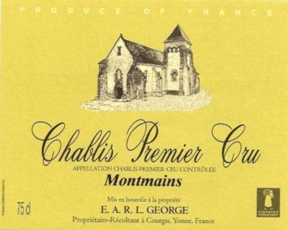 Domaine George Chablis Montmains Premier Cru 2009 Front Label
