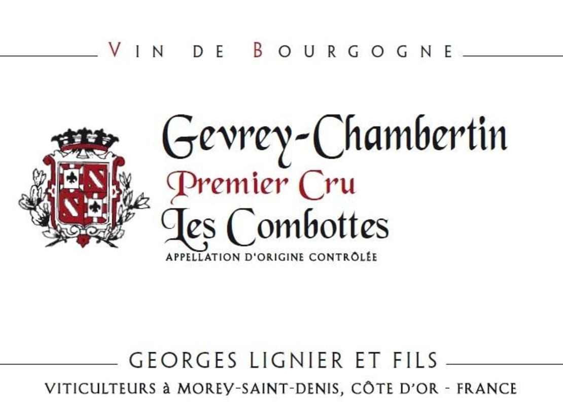 Domaine Georges Lignier Gevrey-Chambertin Les Combottes Premier Cru 2011 Front Label
