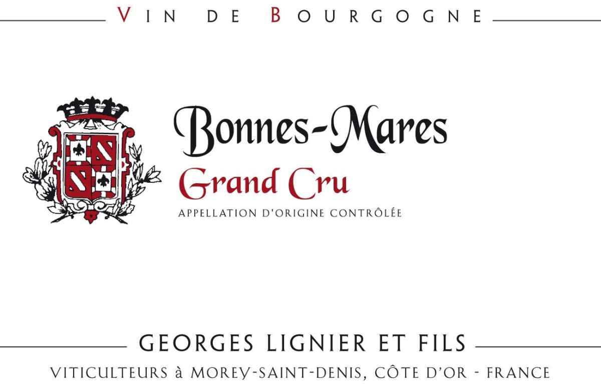 Domaine Georges Lignier Bonnes-Mares Grand Cru 2012 Front Label