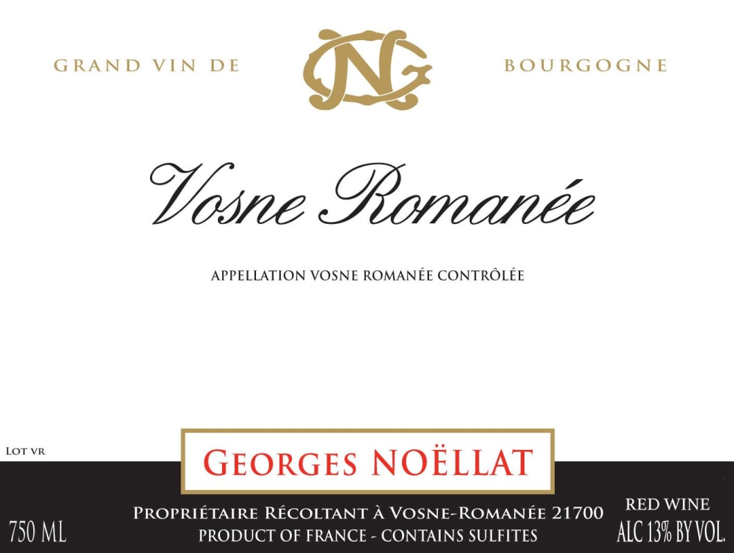 Domaine Georges Noellat Vosne-Romanee 2014 Front Label