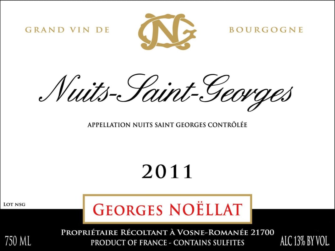 Domaine Georges Noellat Nuits-Saint-Georges 2011 Front Label