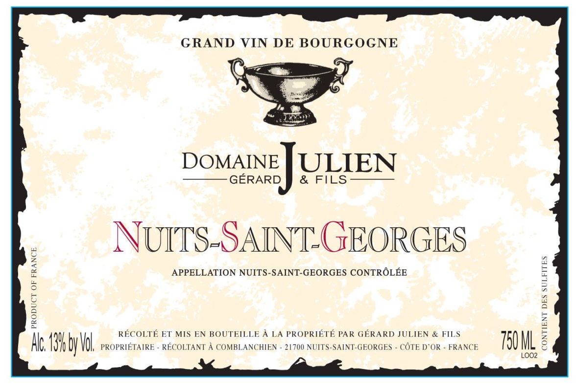 Domaine Gerard Julien & Fils 2014 Front Label