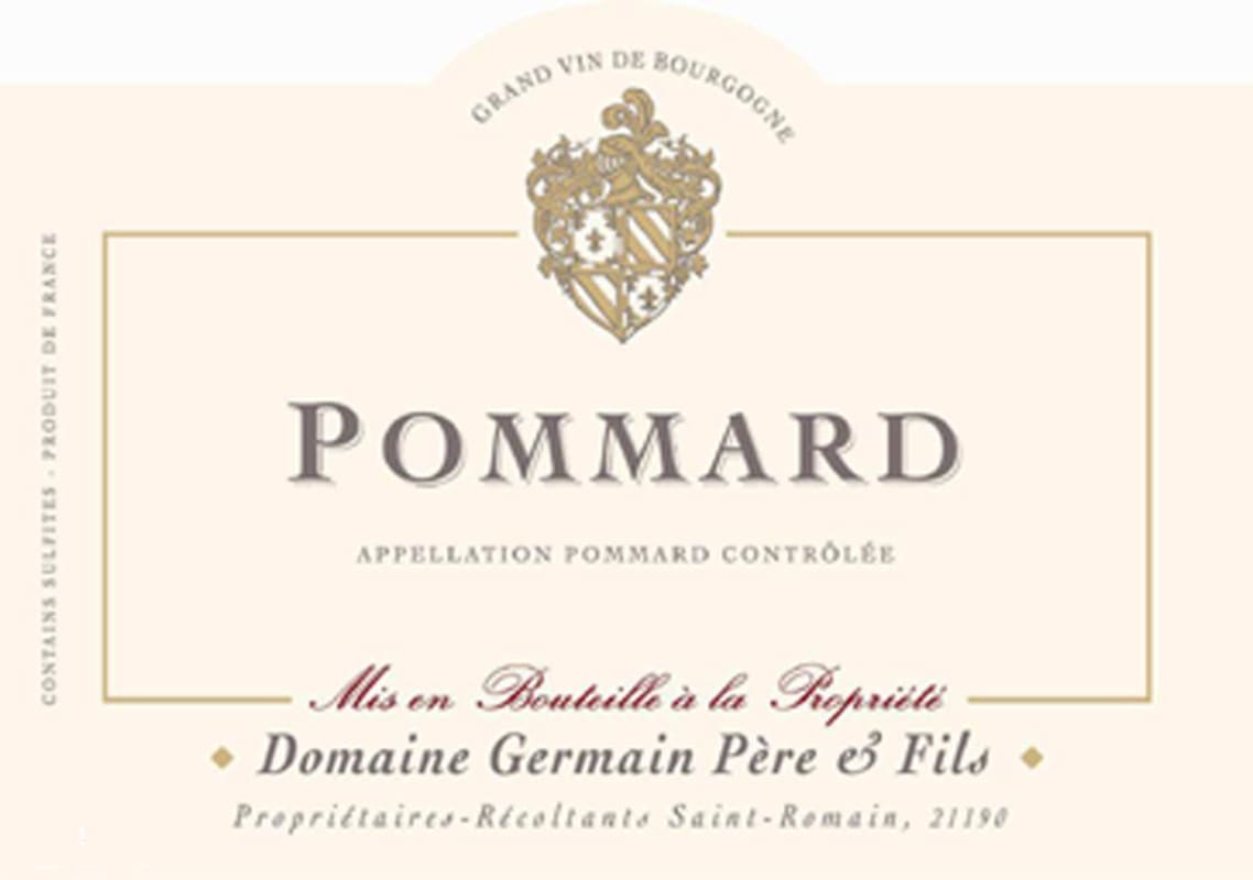 Domaine Germain Pere et Fils Pommard 2014 Front Label