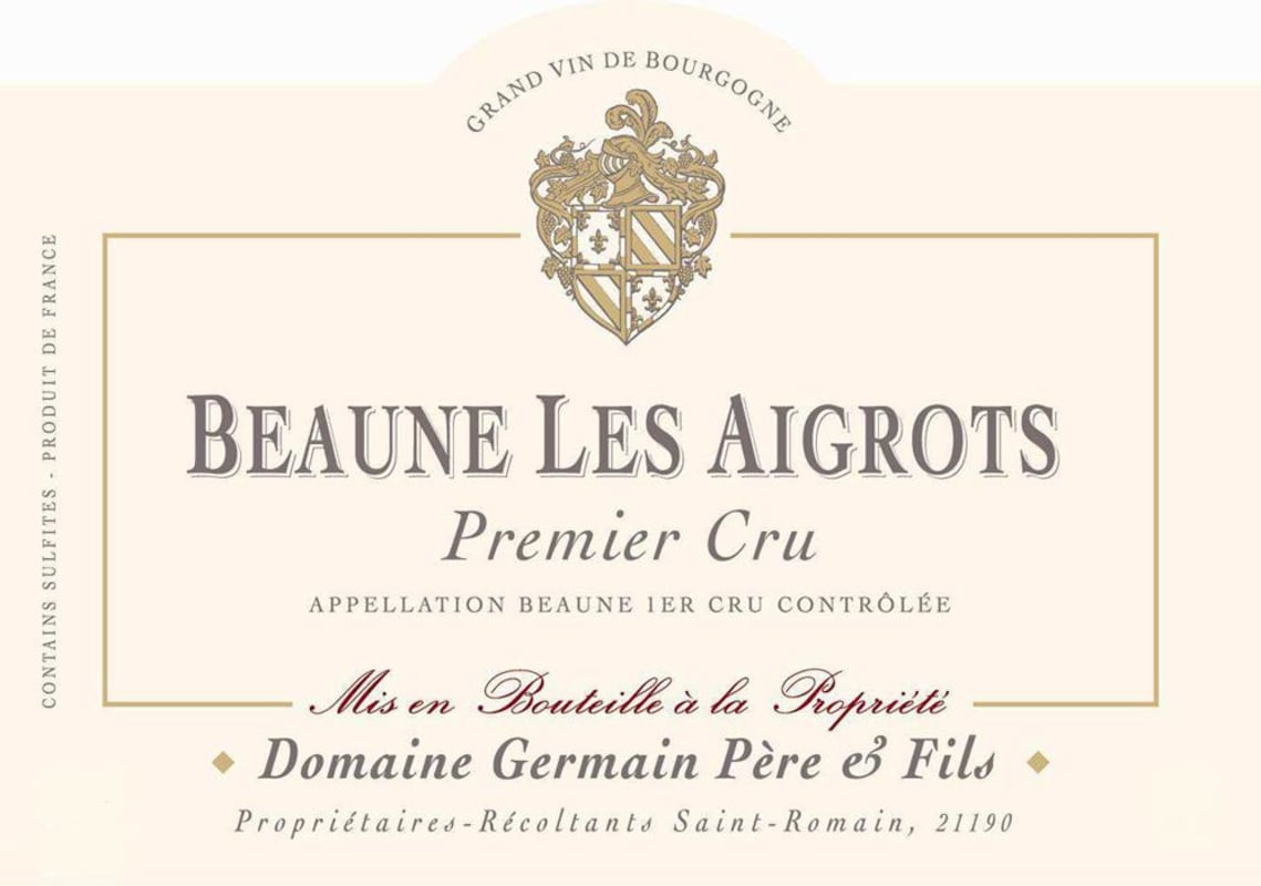 Domaine Germain Pere et Fils Beaune Les Aigrots Premier Cru 2011 Front Label