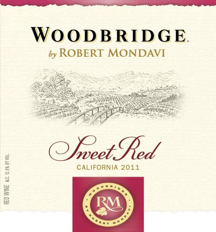 Woodbridge Sweet Red 2011 Front Label
