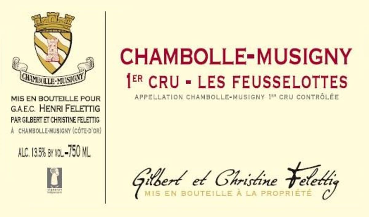 Domaine Felettig Chambolle-Musigny Les Feusselottes Premier Cru 2013 Front Label