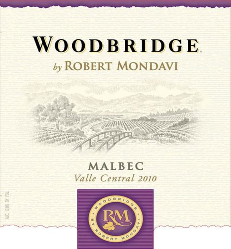 Woodbridge Malbec 2010 Front Label