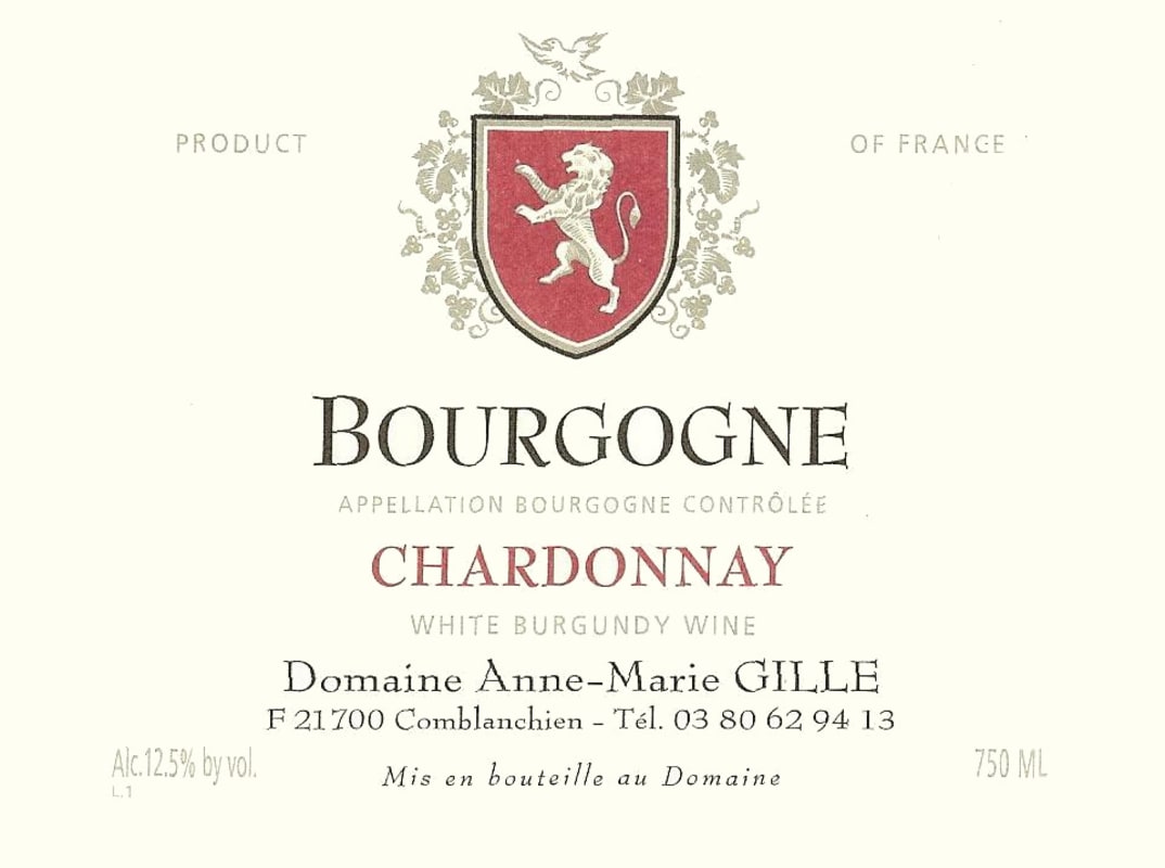 Domaine Gille Bourgogne Chardonnay 2014 Front Label