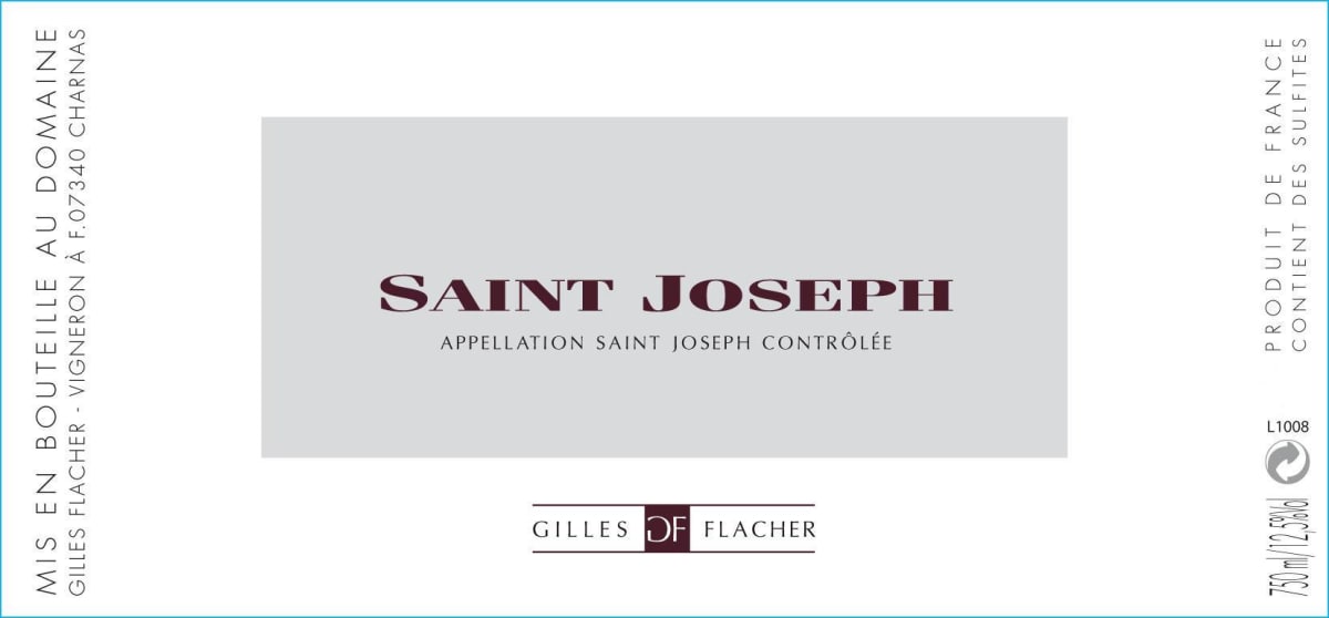 Domaine Gilles Flacher Saint-Joseph 2010 Front Label