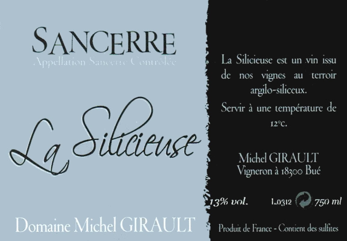 Domaine Girault Sancerre La Silicieuse 2013 Front Label