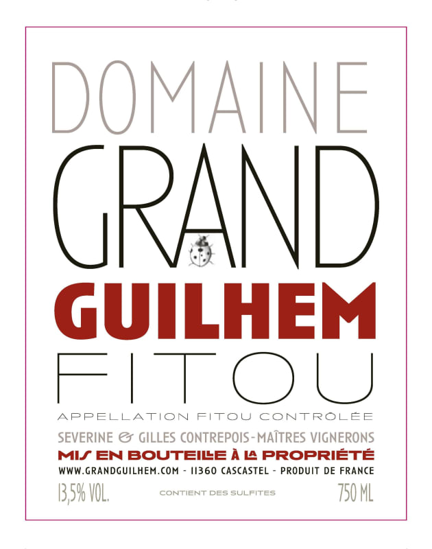 Domaine Grand Guilhem Fitou 2014 Front Label