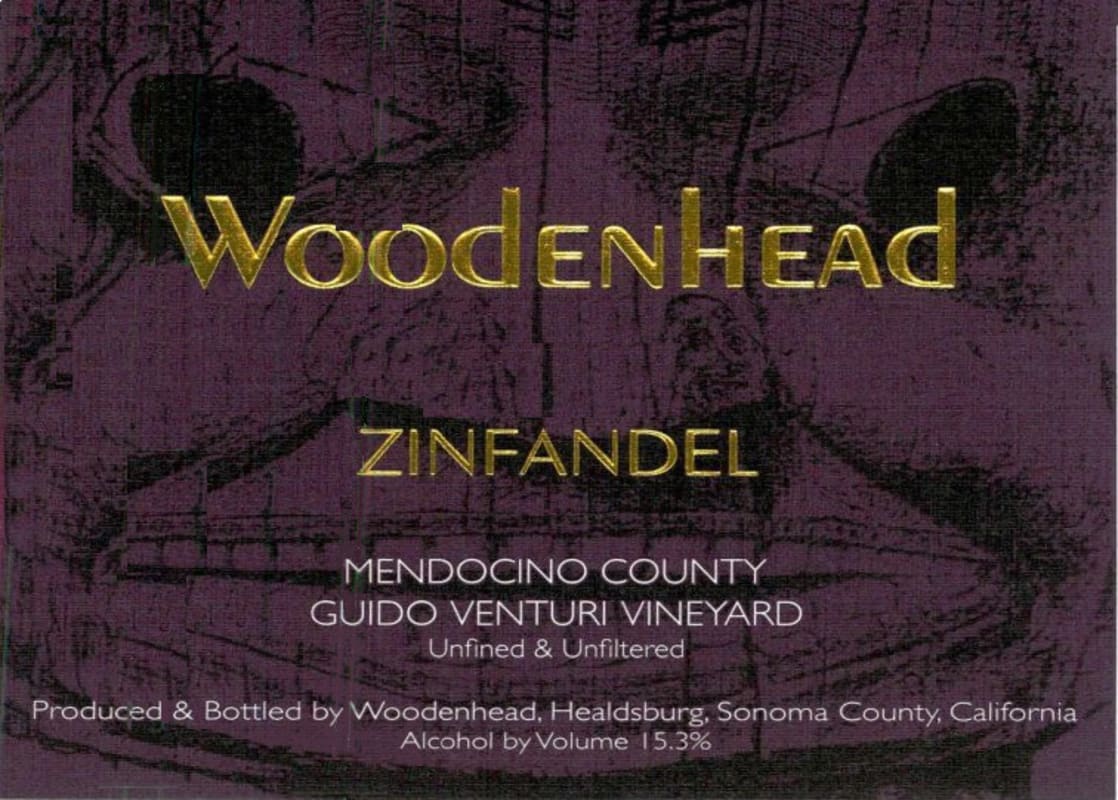Woodenhead Guido Venturi Vineyard Zinfandel 2013 Front Label