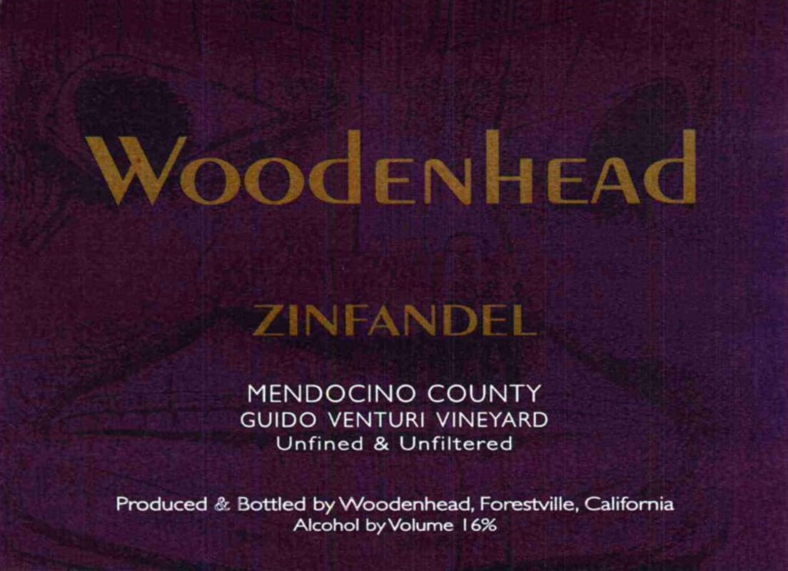 Woodenhead Guido Venturi Vineyard Zinfandel 2011 Front Label