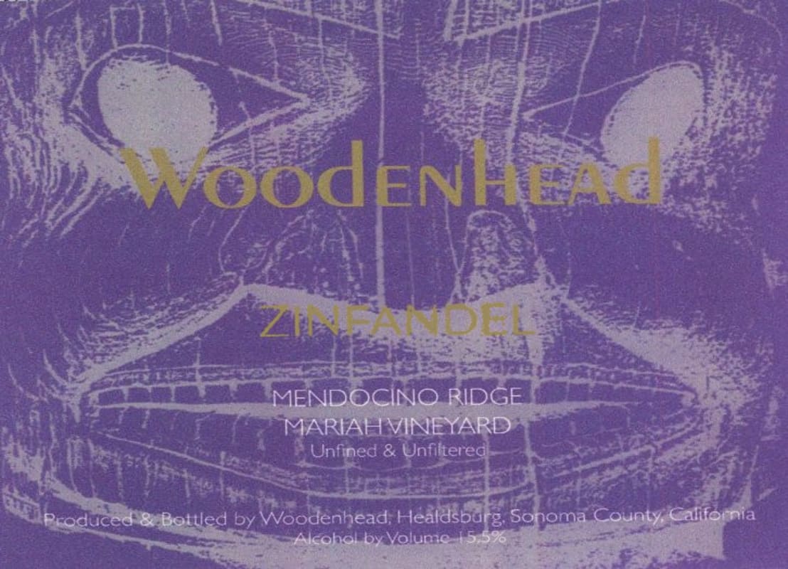 Woodenhead Mariah Vineyard Zinfandel 2013 Front Label