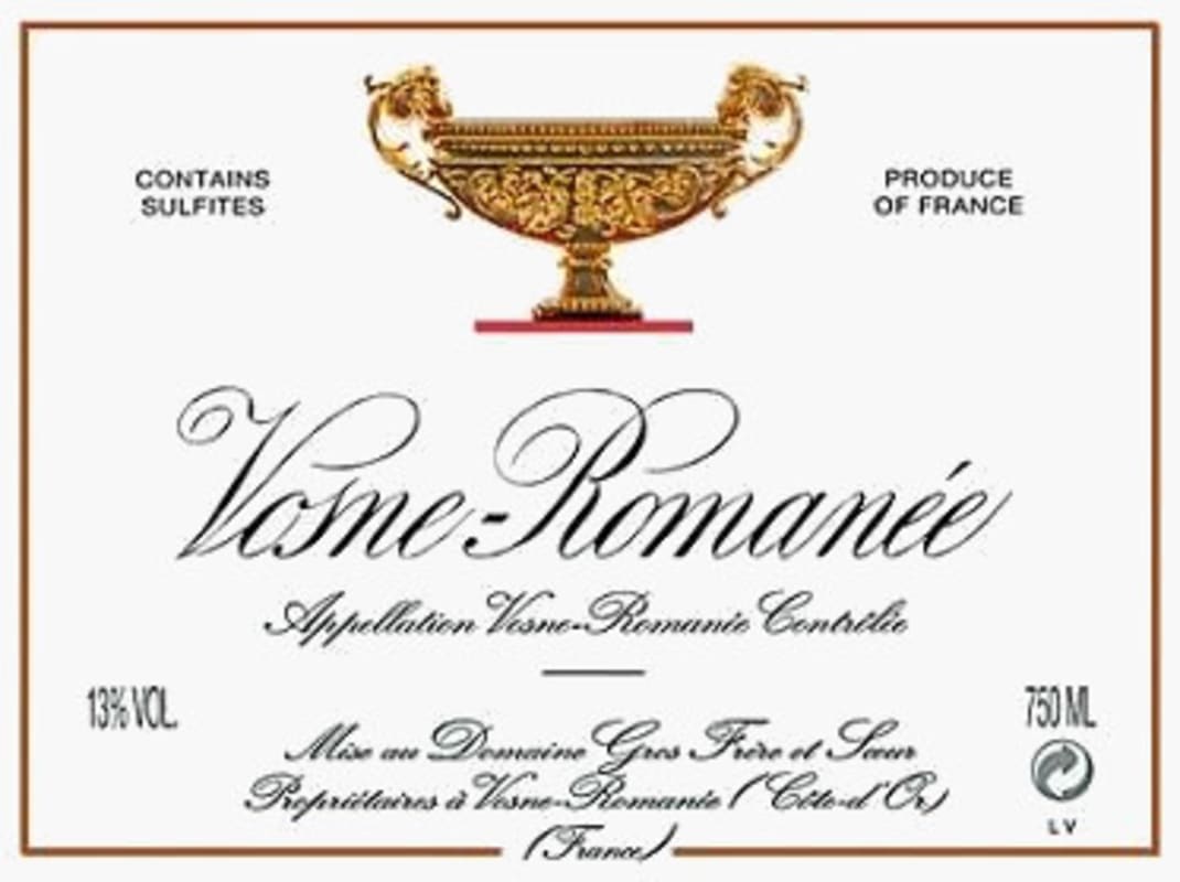 Domaine Gros Frere et Soeur Vosne-Romanee 2012 Front Label