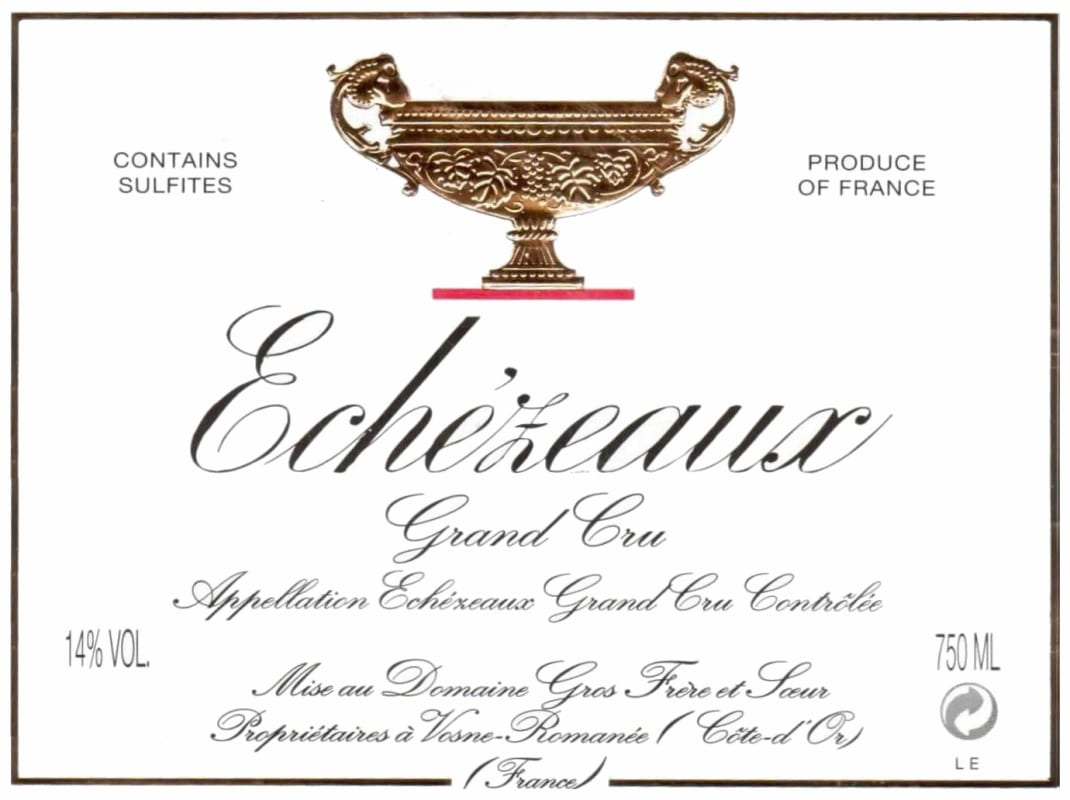 Domaine Gros Frere et Soeur Echezeaux Grand Cru 2010 Front Label