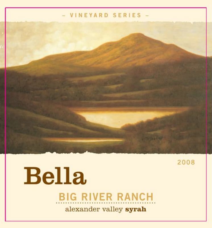 Bella Vineyards Big River Ranch Syrah 2008 Front Label