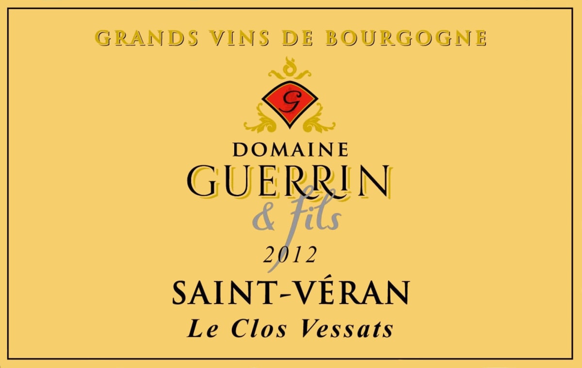 Domaine Guerrin & fils Saint-Veran Le Clos Vessats 2012 Front Label