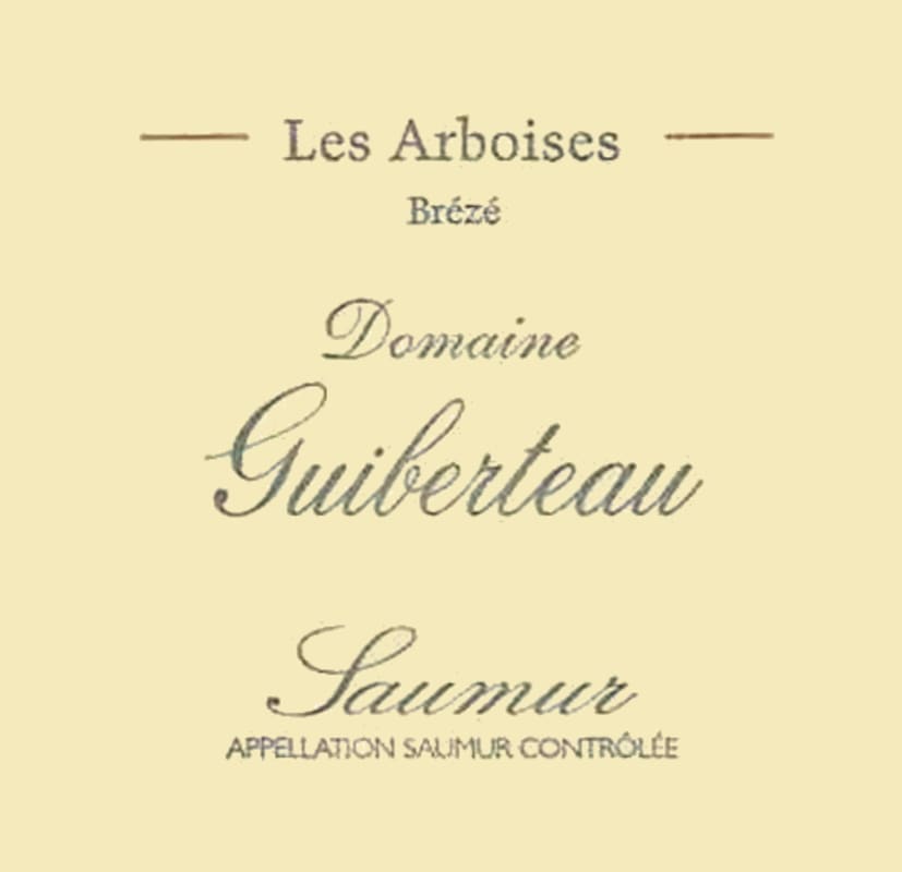 Domaine Guiberteau Saumur Cuvee Les Arboises Rouge 2012 Front Label