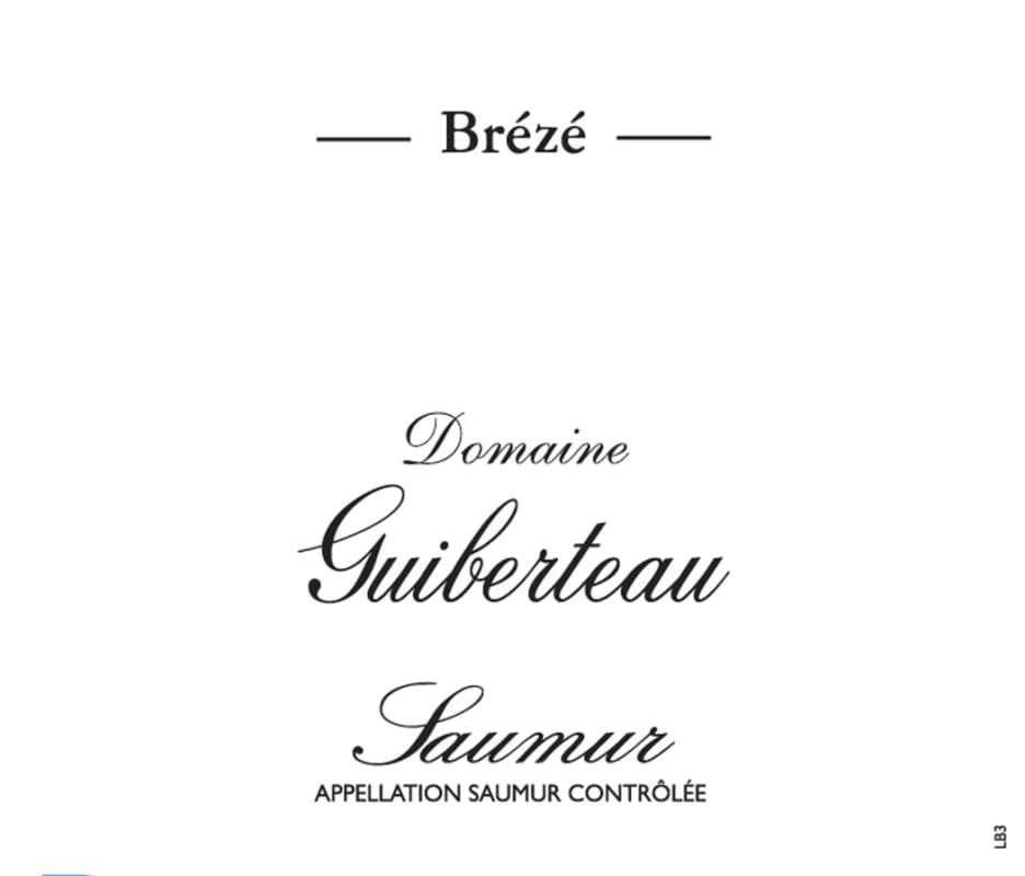 Domaine Guiberteau Saumur Breze Blanc 2014 Front Label