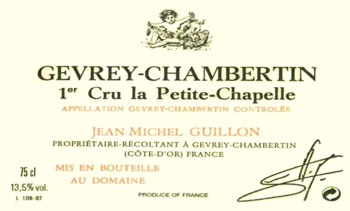 Domaine Guillon Gevrey-Chambertin La Petite-Chapelle Premier Cru 2008 Front Label
