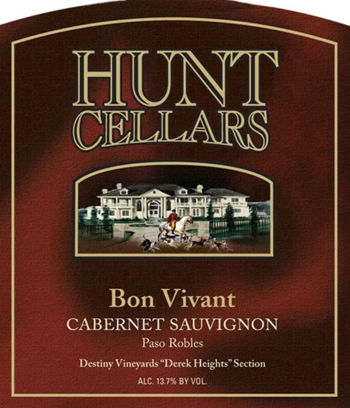 Hunt Cellars Bon Vivant Cabernet Sauvignon 2010 Front Label
