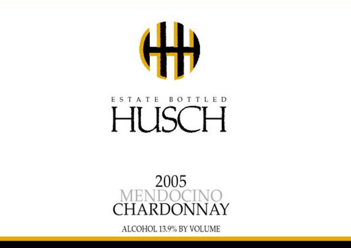Husch Mendocino Chardonnay 2005 Front Label