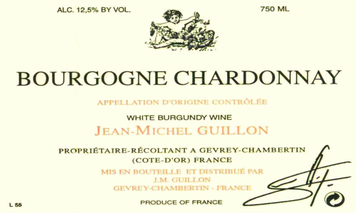 Domaine Guillon Bourgogne Chardonnay 2013 Front Label
