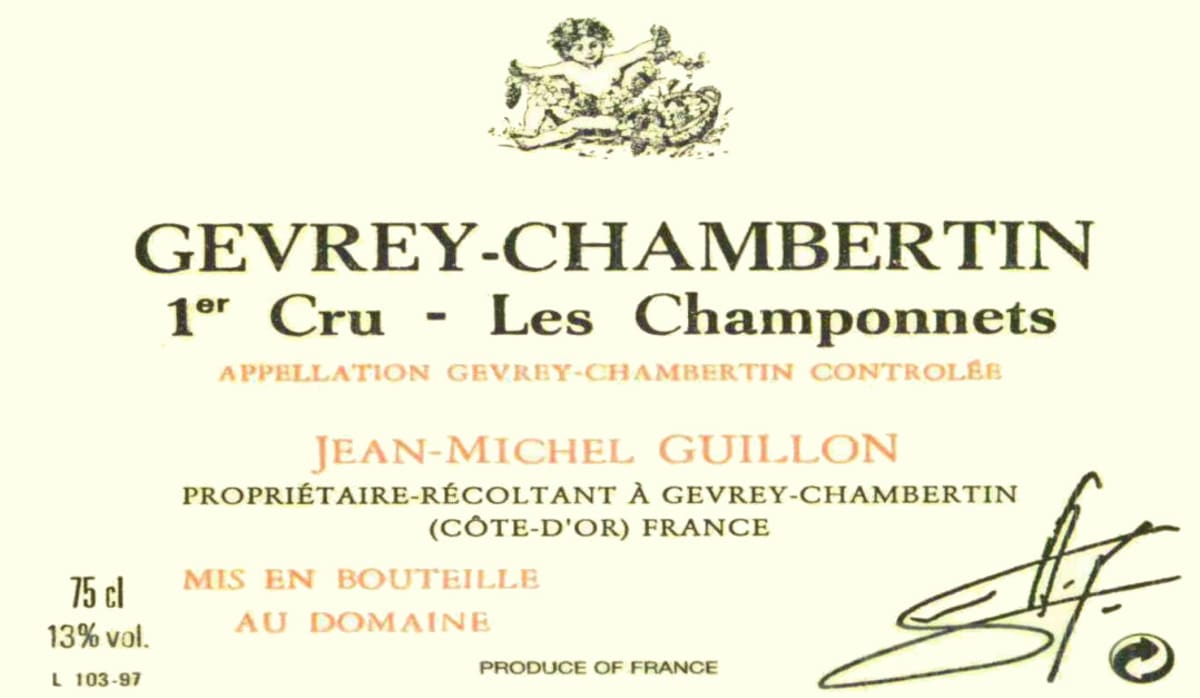 Domaine Guillon Gevrey-Chambertin Les Champonnets Premier Cru 2007 Front Label