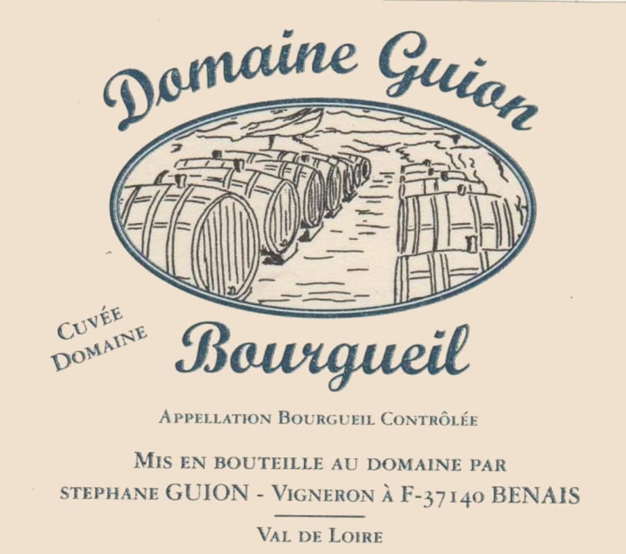 Domaine Guion Bourgueil Cuvee Domaine 2015 Front Label