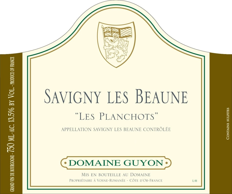 Domaine Guyon Savigny les Beaune Les Planchots 2014 Front Label