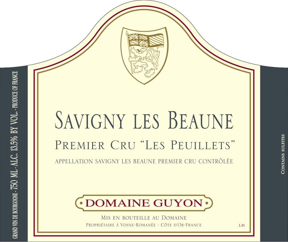 Domaine Guyon Savigny les Beaune Les Peuillets Premier Cru 2014 Front Label