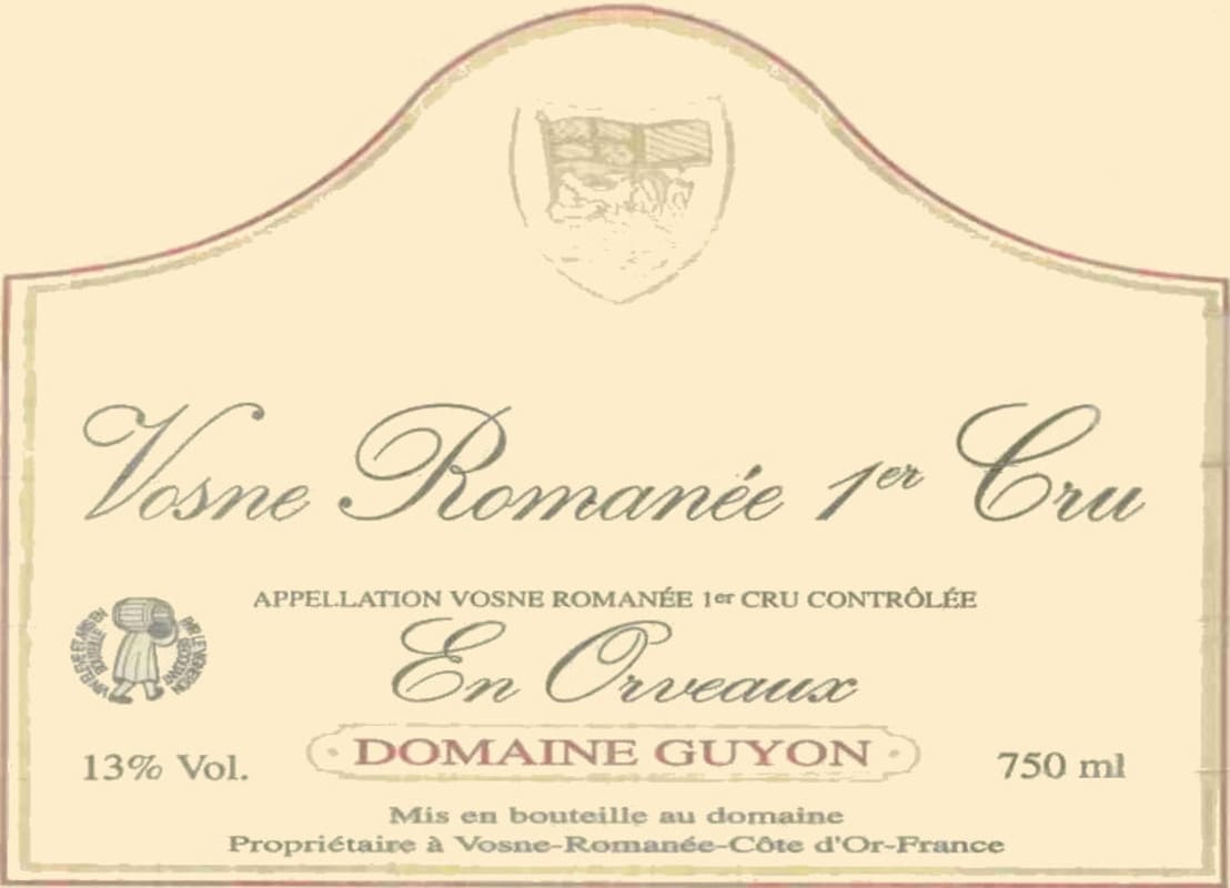 Domaine Guyon Vosne Romanee En Orveaux Premier Cru 2007 Front Label