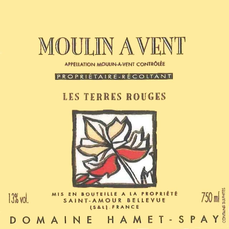 Arnaud de Cheurlin Moulin a Vent Les Terres Rouges 2014 Front Label
