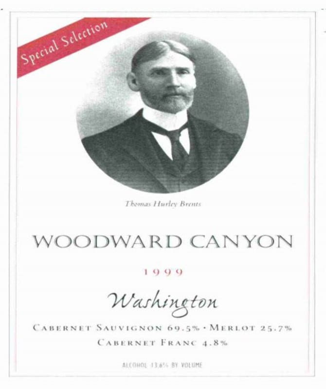 Woodward Canyon Special Selection Red 1999 Front Label