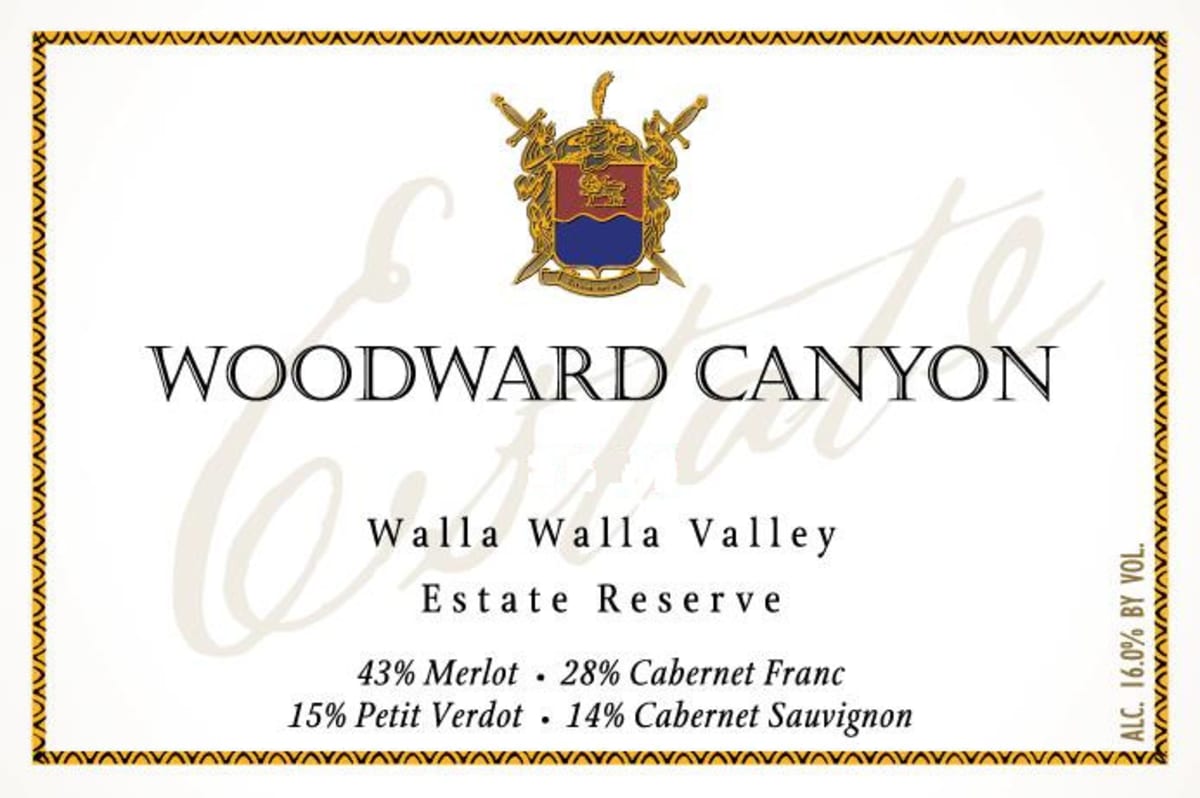Woodward Canyon Estate Reserve Red 2012 Front Label