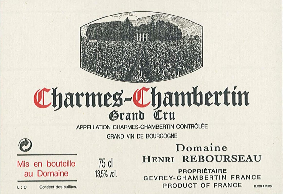 Domaine Henri Richard Charmes-Chambertin Grand Cru 2012 Front Label
