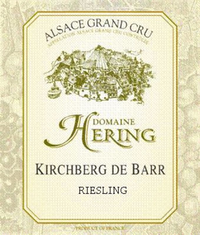 Domaine Hering Alsace Kirchberg de Barr Grand Cru Riesling 2012 Front Label