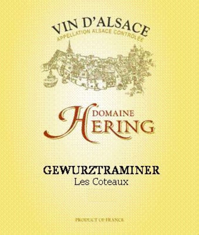 Domaine Hering Les Coteaux Gewurztraminer 2015 Front Label
