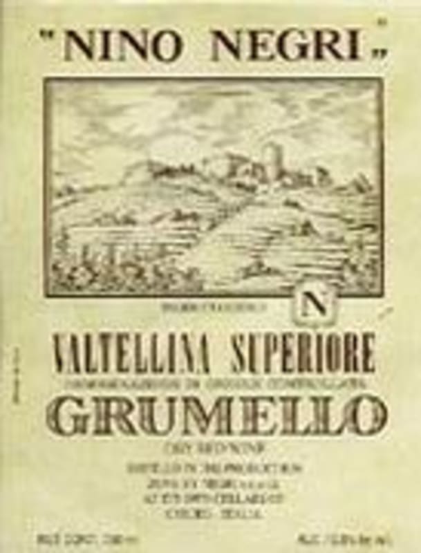Nino Negri Grumello 1999 Front Label