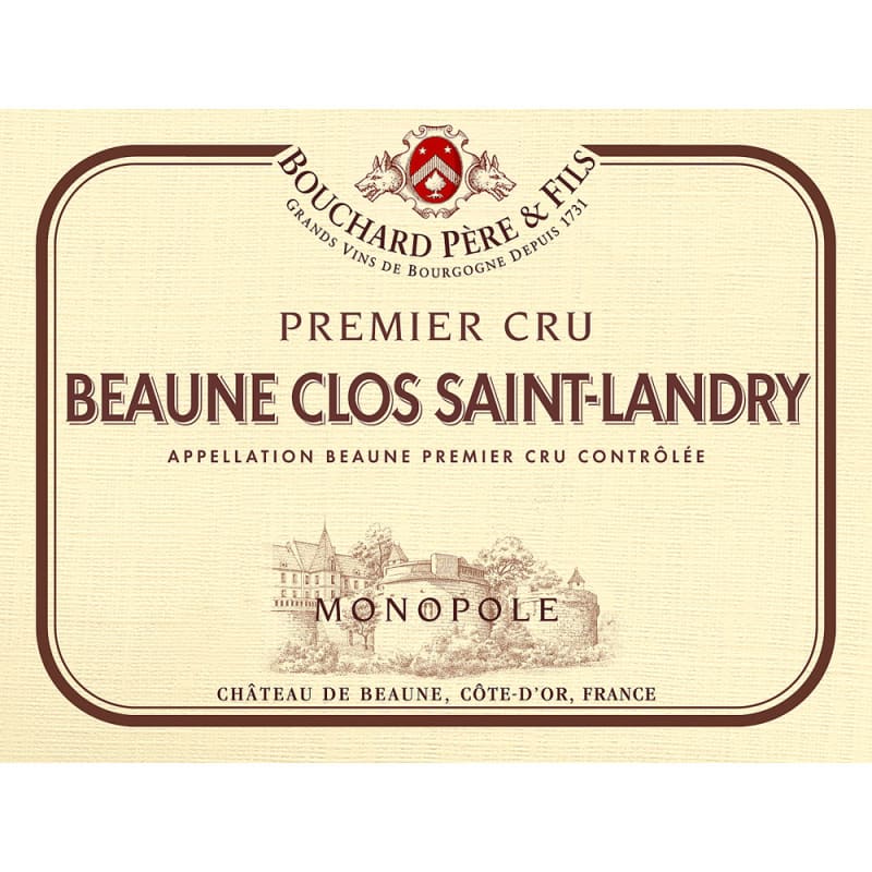 Bouchard Pere & Fils Beaune Clos St Landry Premier Cru Monopole 2015 Front Label