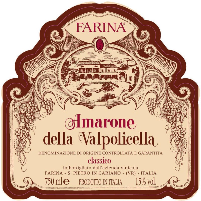 Farina Amarone della Valpolicella Classico 2013 Front Label